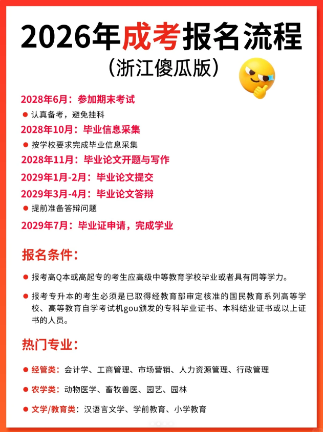 浙江省2026年成人高考报名保姆级教程